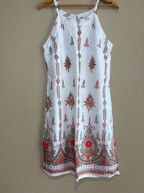 Lapogee Colorful Sleeveless Boho Paisley Print Dress